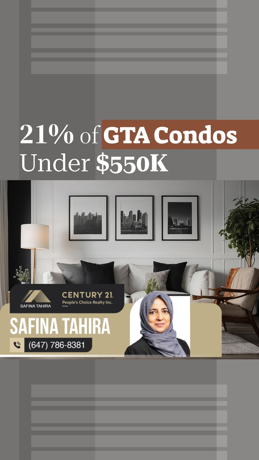 21% of GTA Condos Priced Under $550K in H1 2024