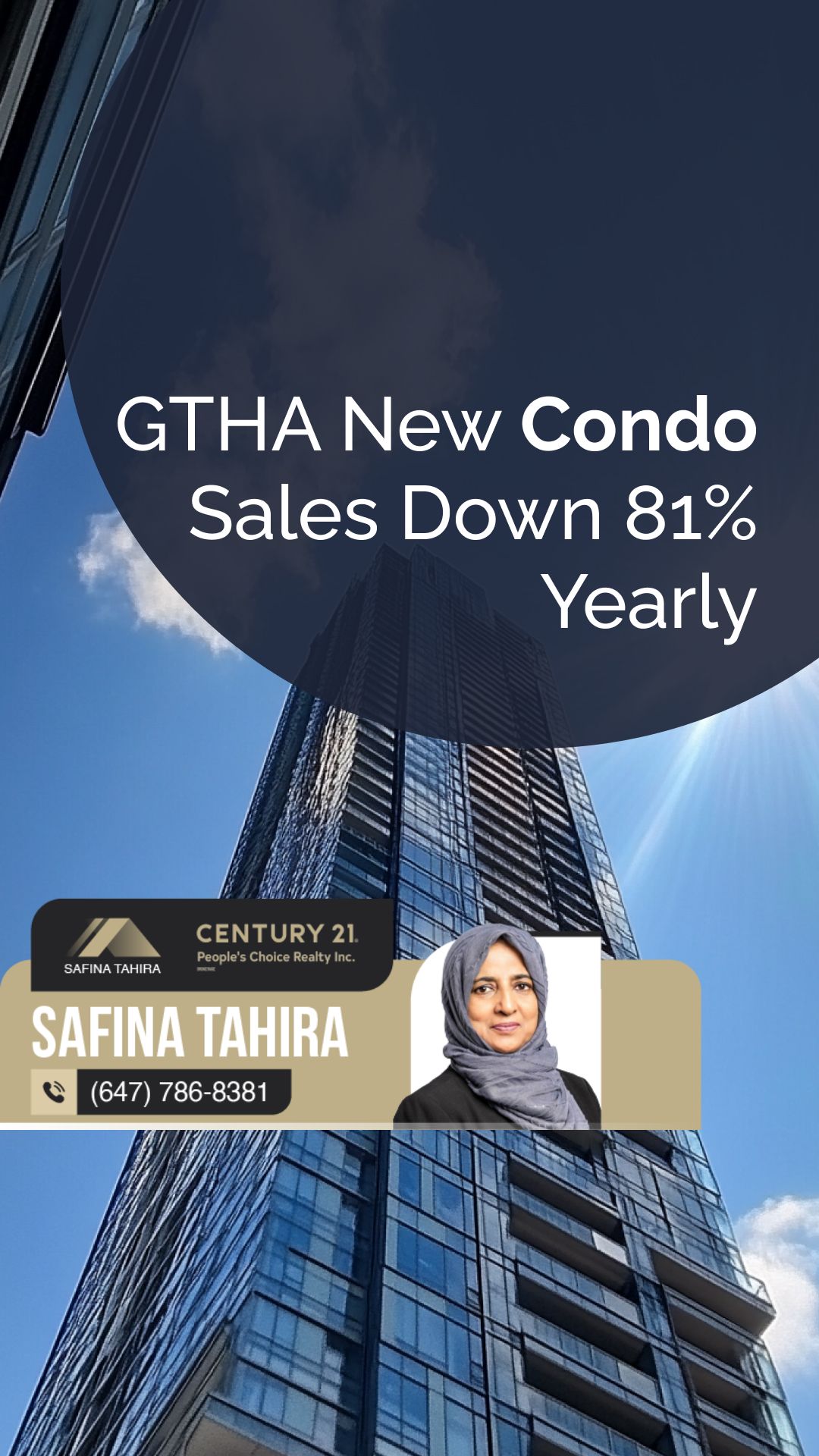 GTHA New Condo Sales Down 81% Yearly