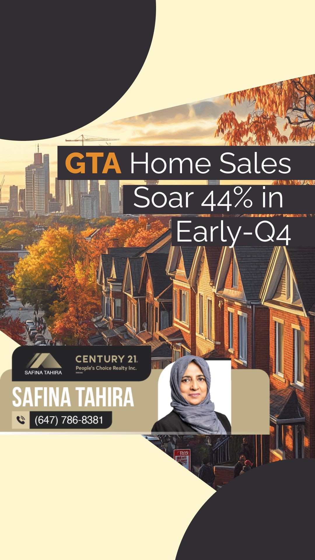 GTA Home Sales Soar 44% in Early-Q4