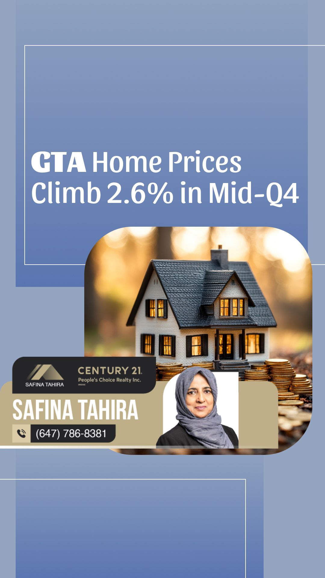 Average GTA Home Prices Climb 2.6% in Mid-Q4