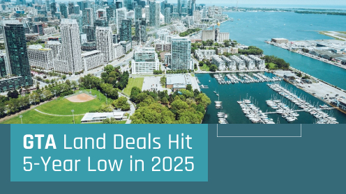 GTA Land Deals Hit 5-Year Low in 2025